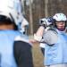 A Skyline lacrosse player gestures toward a teammate on Monday, April 8. Daniel Brenner I AnnArbor.com